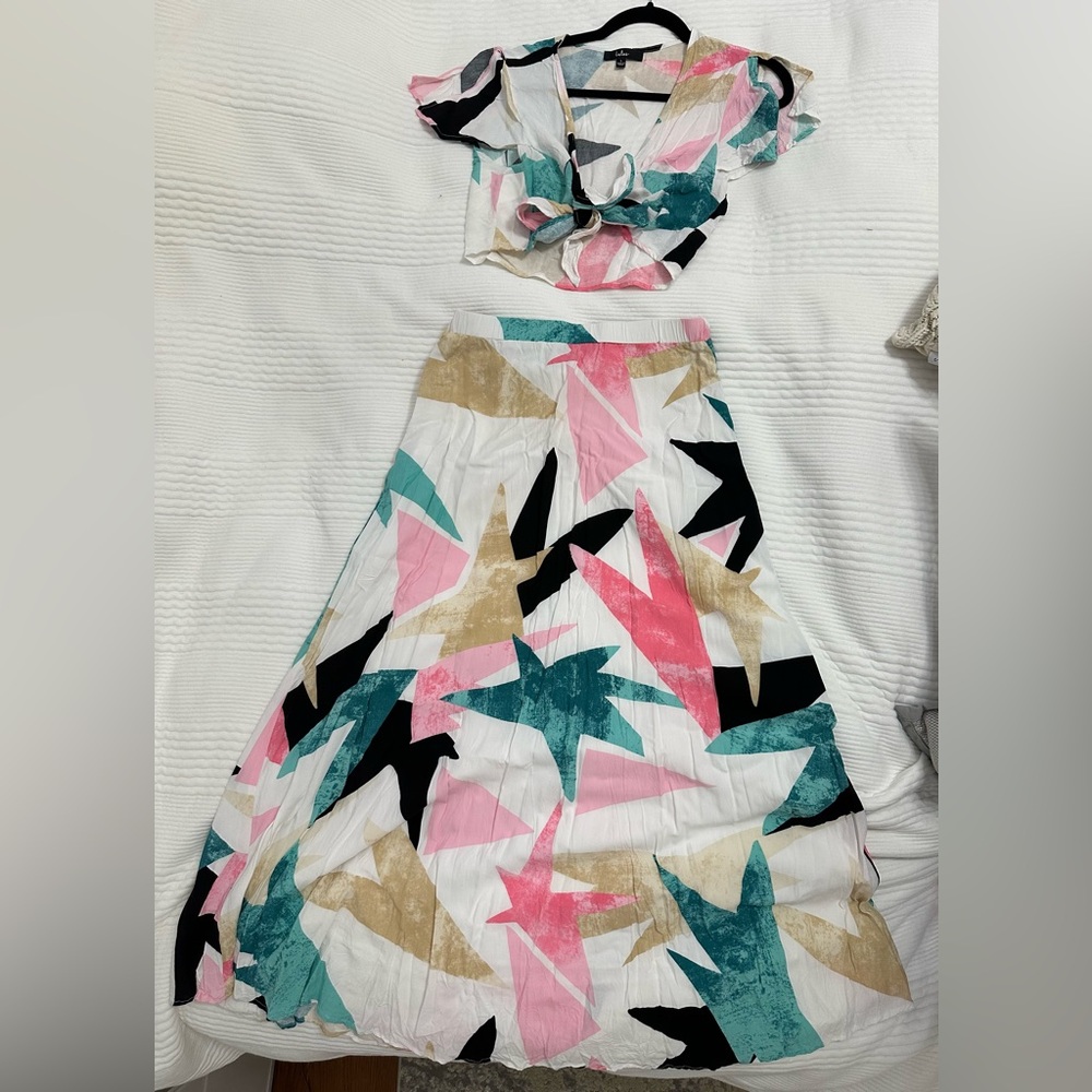 Lulu's Multicolor Abstract 2 Piece